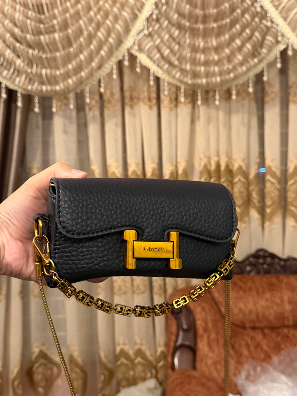 The Gfoncy Textured Geometric Shoulder Bag