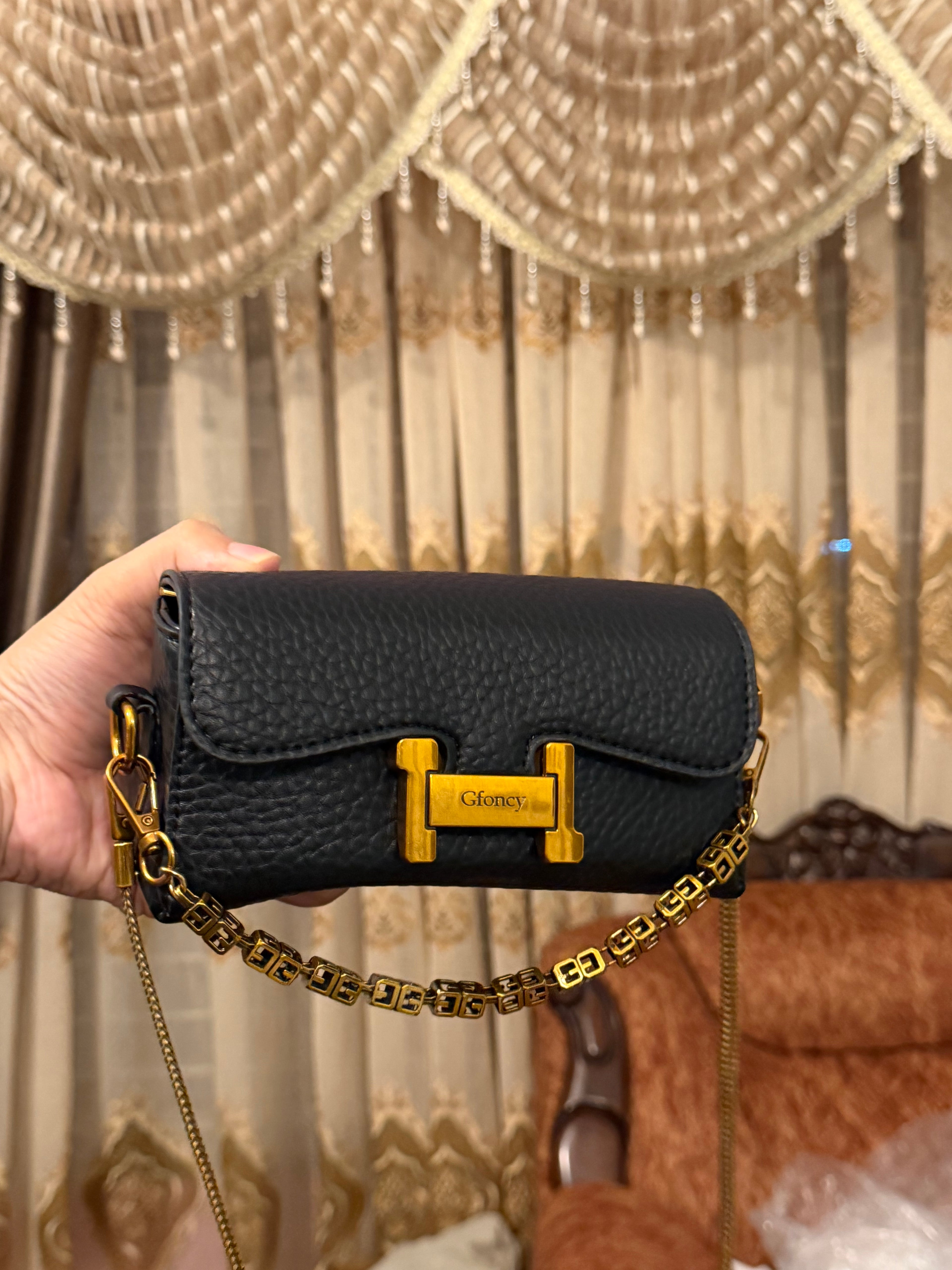 The Gfoncy Textured Geometric Shoulder Bag