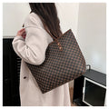 Classic Geometric Pattern Large Capacity Shoulder Tote