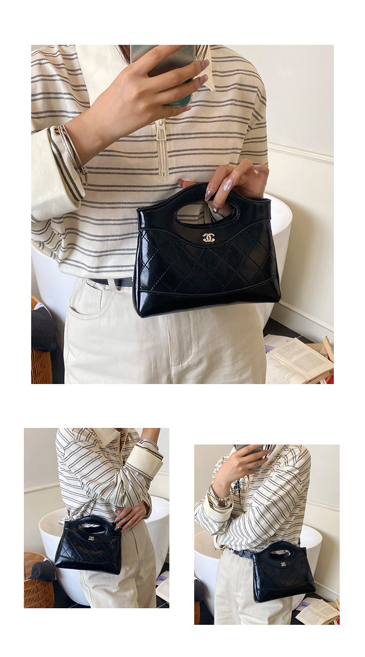 Quilted Flap Top-Handle Bag with Half-Chain Hybrid Strap & Adjustable Belt