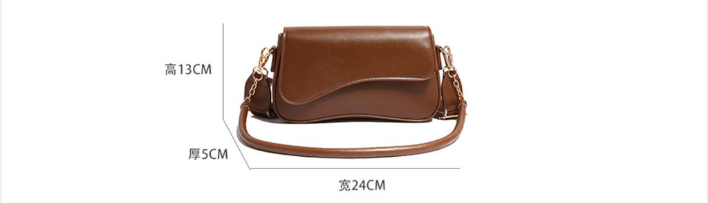Modern Asymmetrical Flap Shoulder & Crossbody Bag