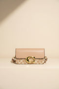 Chic Monogram Flap Crossbody Bag with Gold Hardware