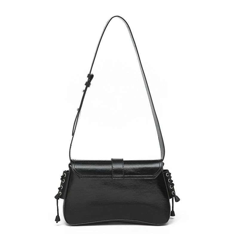 Edgy Multi-Pocket Cargo Flap Shoulder Bag