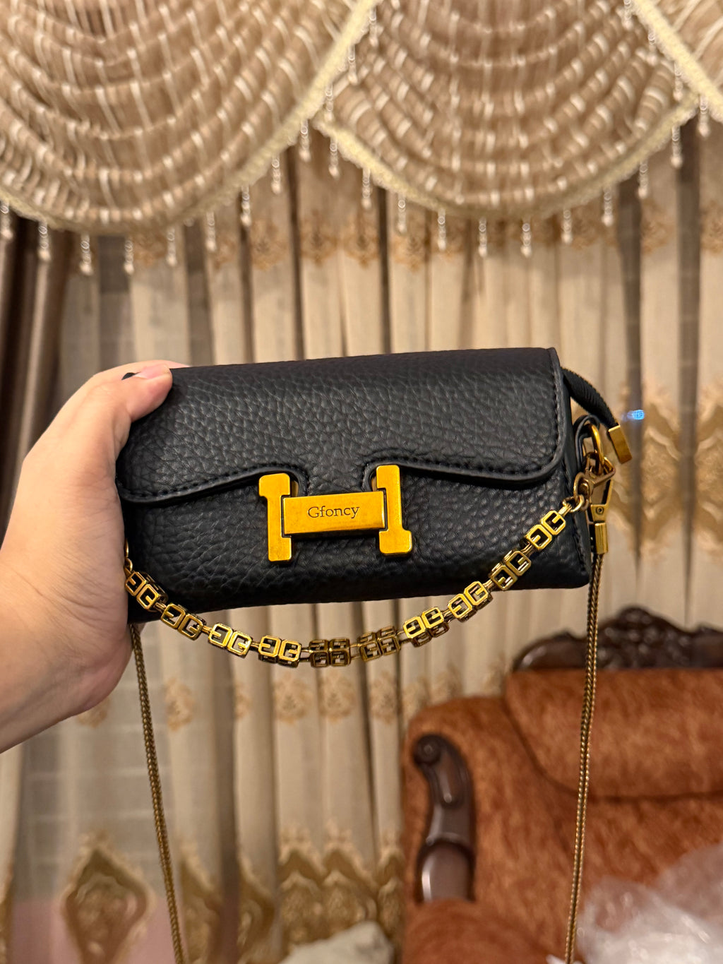 The Gfoncy Textured Geometric Shoulder Bag
