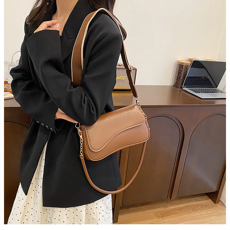 Modern Asymmetrical Flap Shoulder & Crossbody Bag
