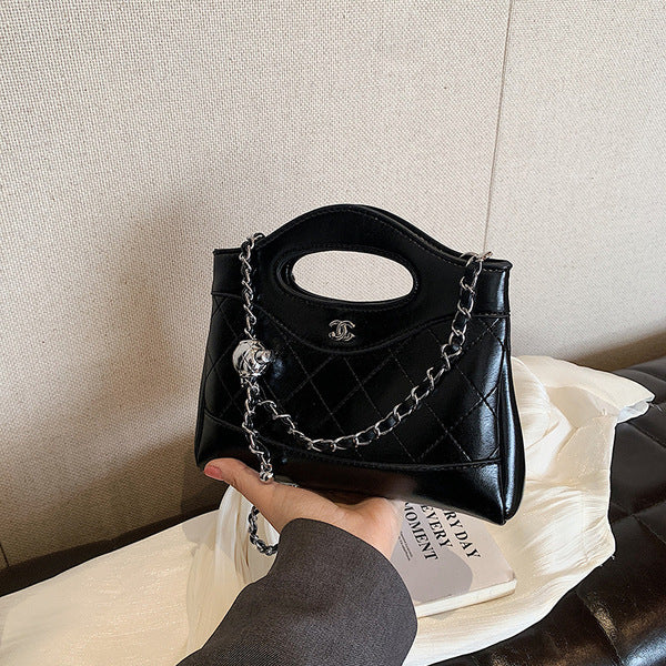 Quilted Flap Top-Handle Bag with Half-Chain Hybrid Strap & Adjustable Belt