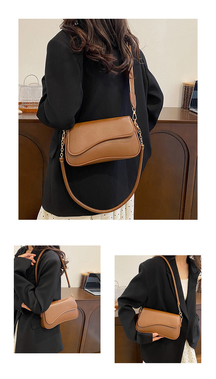 Modern Asymmetrical Flap Shoulder & Crossbody Bag