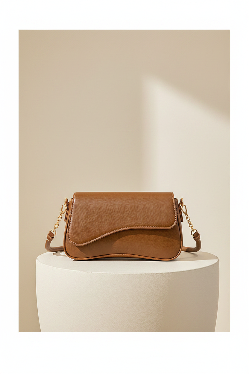 Modern Asymmetrical Flap Shoulder & Crossbody Bag