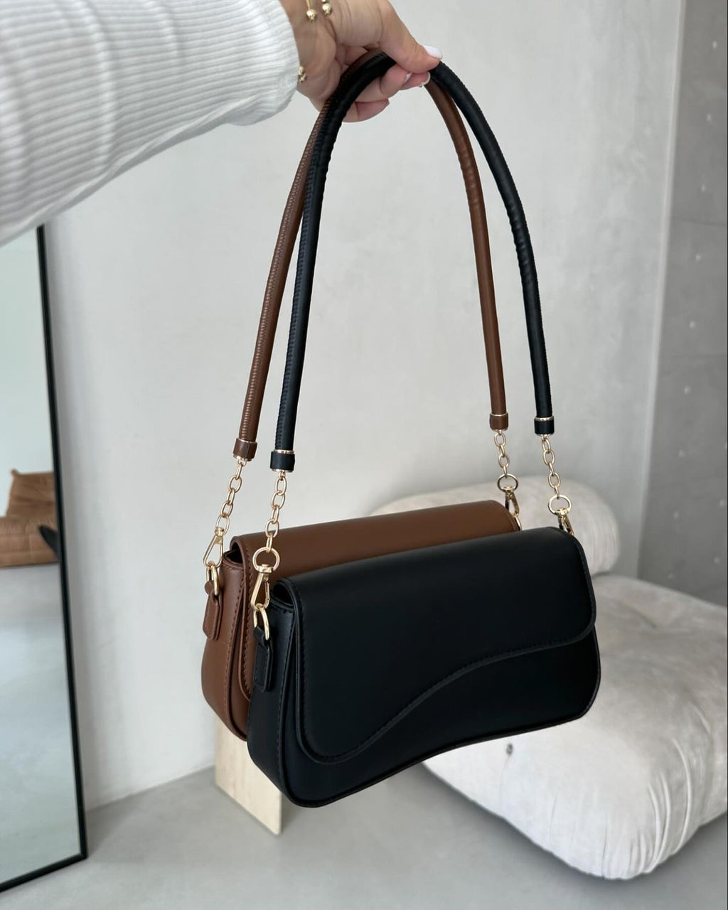 Modern Asymmetrical Flap Shoulder & Crossbody Bag