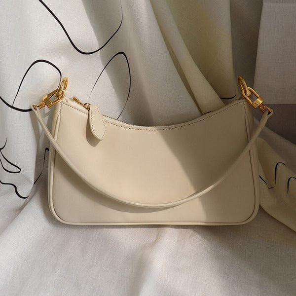 Minimalist Crescent Shoulder Bag with Chain Strap