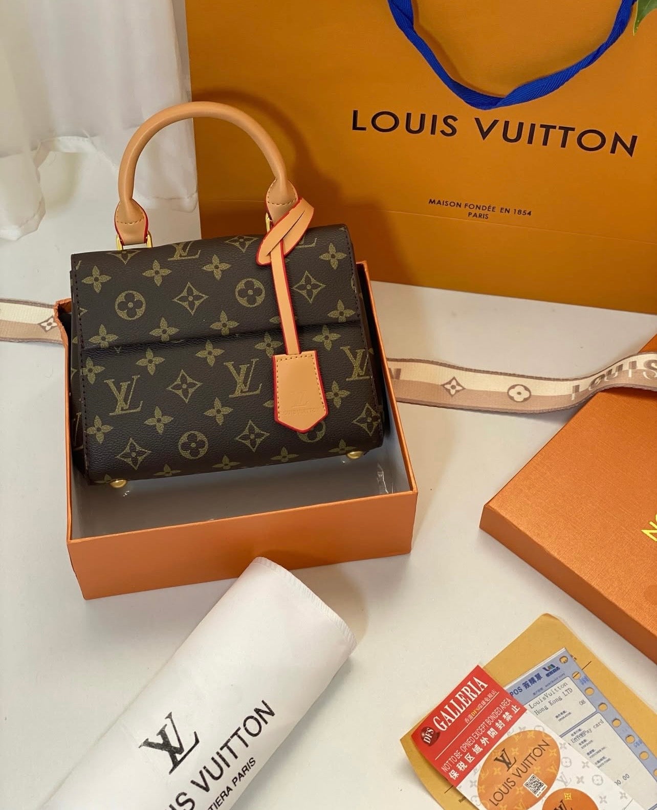 Classic Monogram Top-Handle Flap Bag with Key Bell