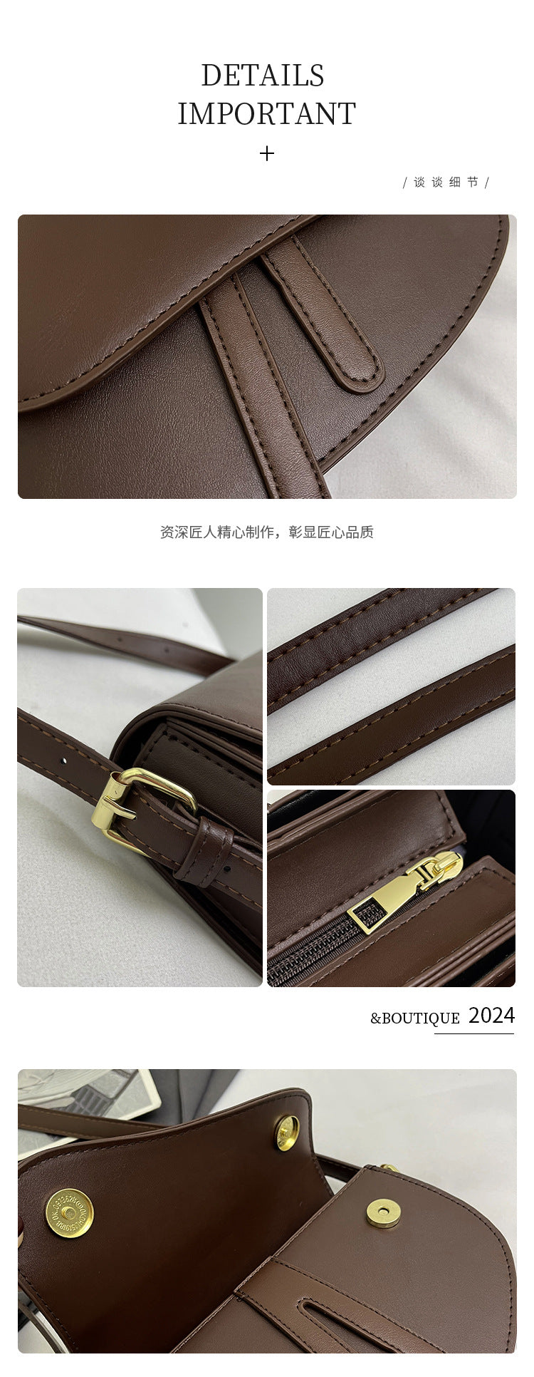 Classic Saddle Flap Crossbody Bag