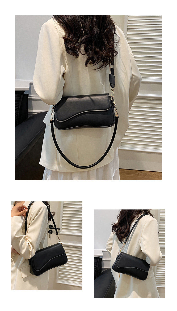 Modern Asymmetrical Flap Shoulder & Crossbody Bag