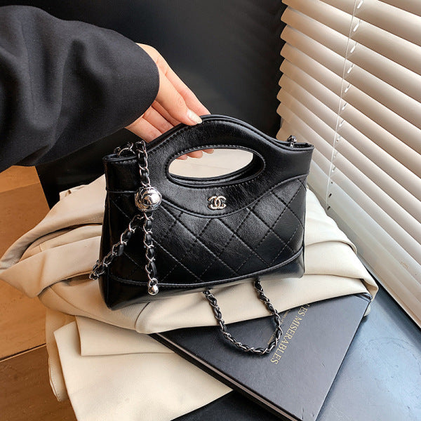 Quilted Flap Top-Handle Bag with Half-Chain Hybrid Strap & Adjustable Belt