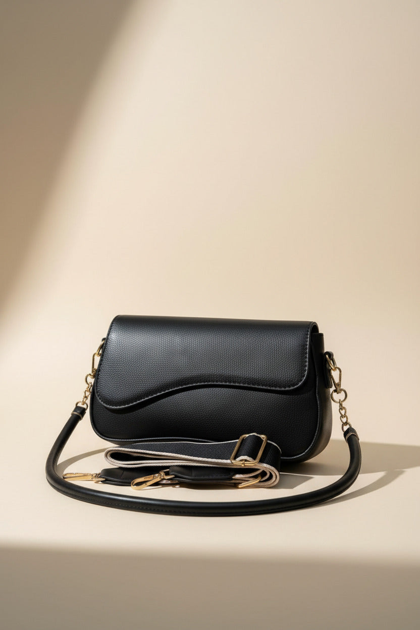 Modern Asymmetrical Flap Shoulder & Crossbody Bag