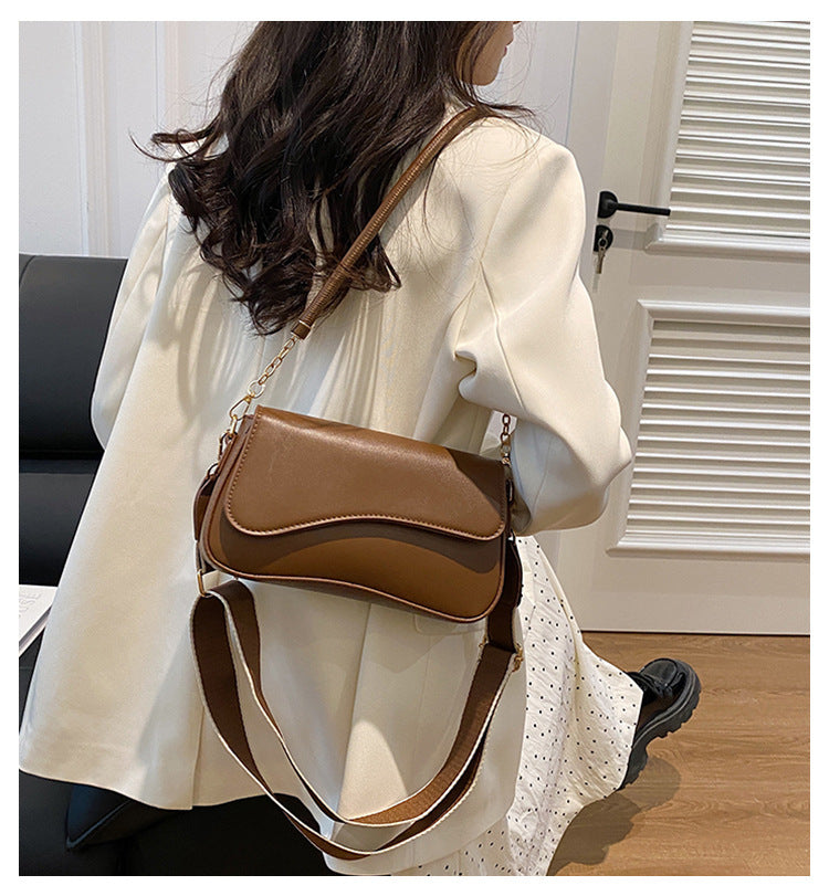 Modern Asymmetrical Flap Shoulder & Crossbody Bag