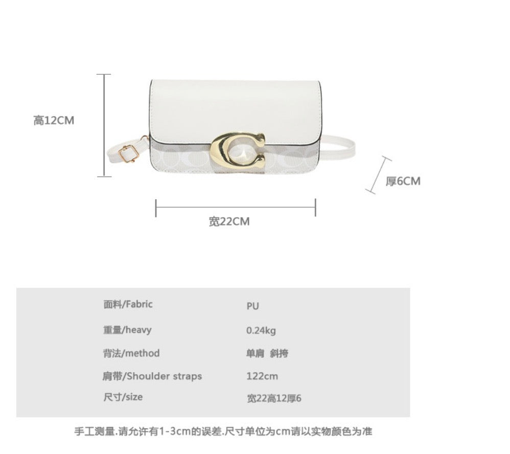 Chic Monogram Flap Crossbody Bag with Gold Hardware