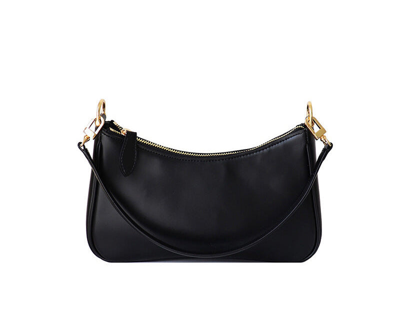 Minimalist Crescent Shoulder Bag with Chain Strap