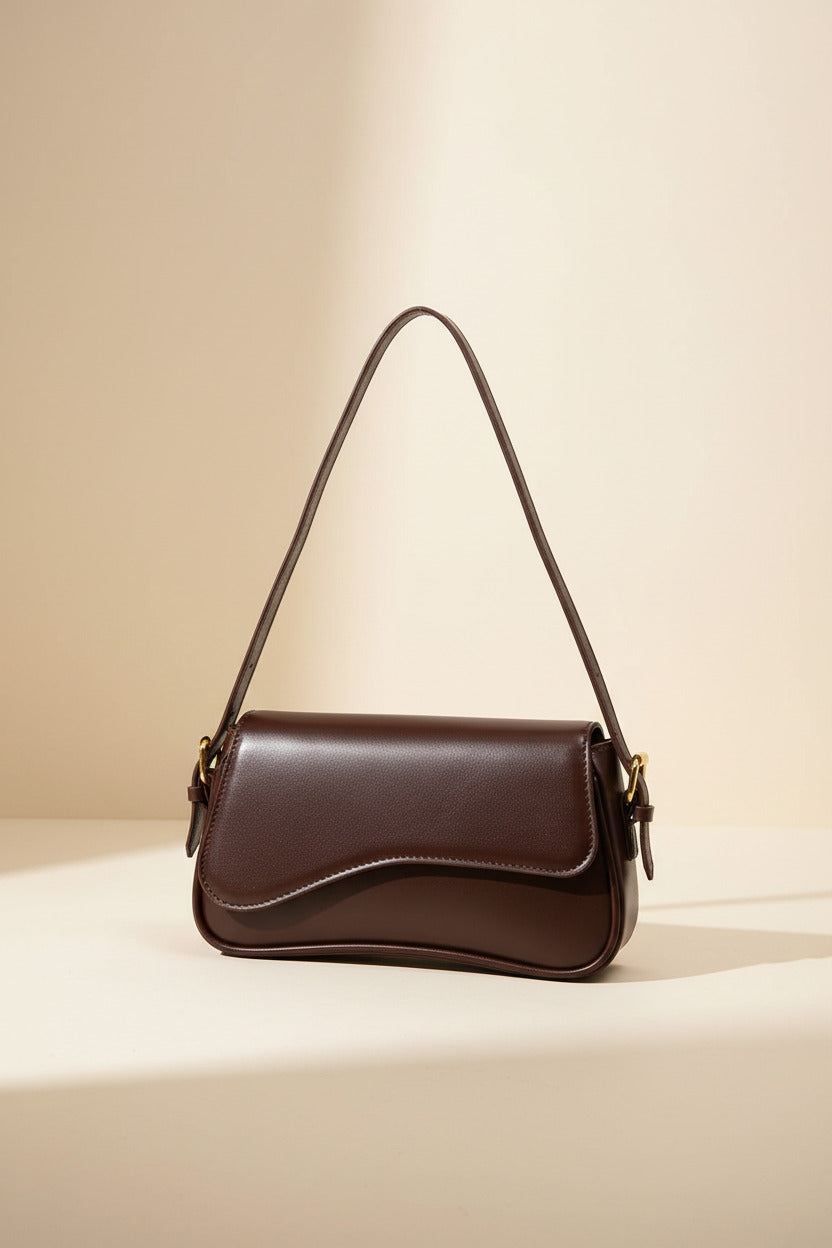 The Espresso Structured Shoulder Bag