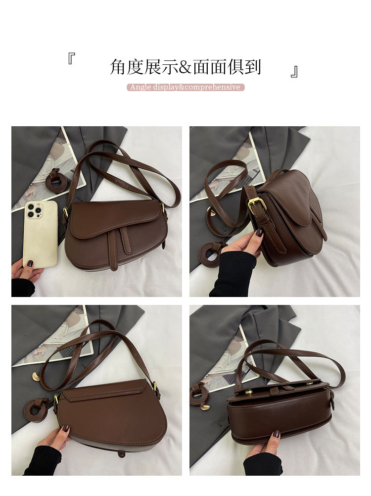 Classic Saddle Flap Crossbody Bag