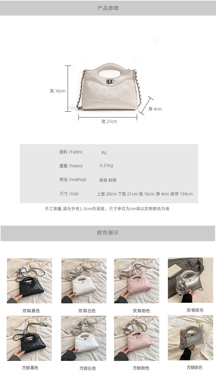 Quilted Flap Top-Handle Bag with Half-Chain Hybrid Strap & Adjustable Belt