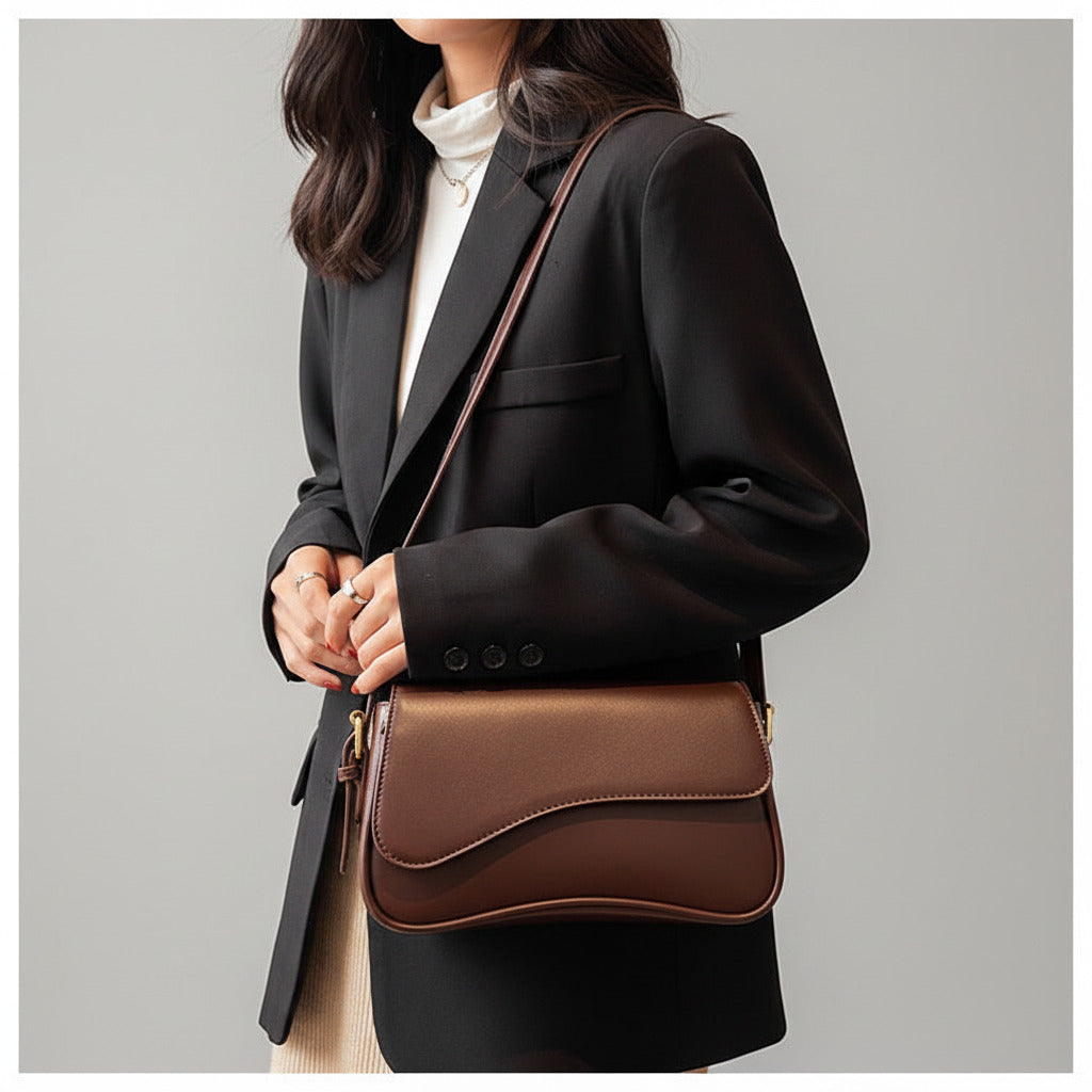 The Espresso Structured Shoulder Bag