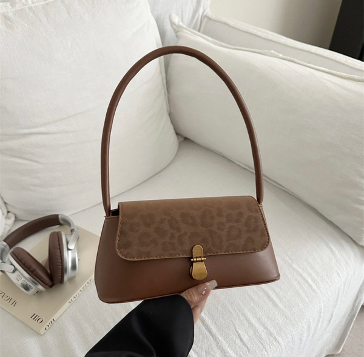 LEOPARD PRINT FRENCH BAG