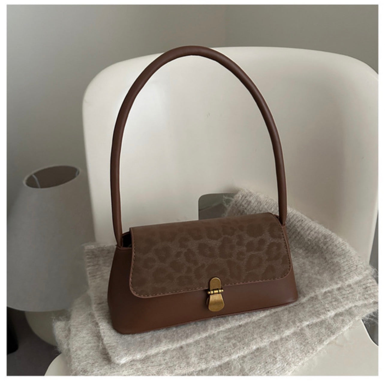 LEOPARD PRINT FRENCH BAG