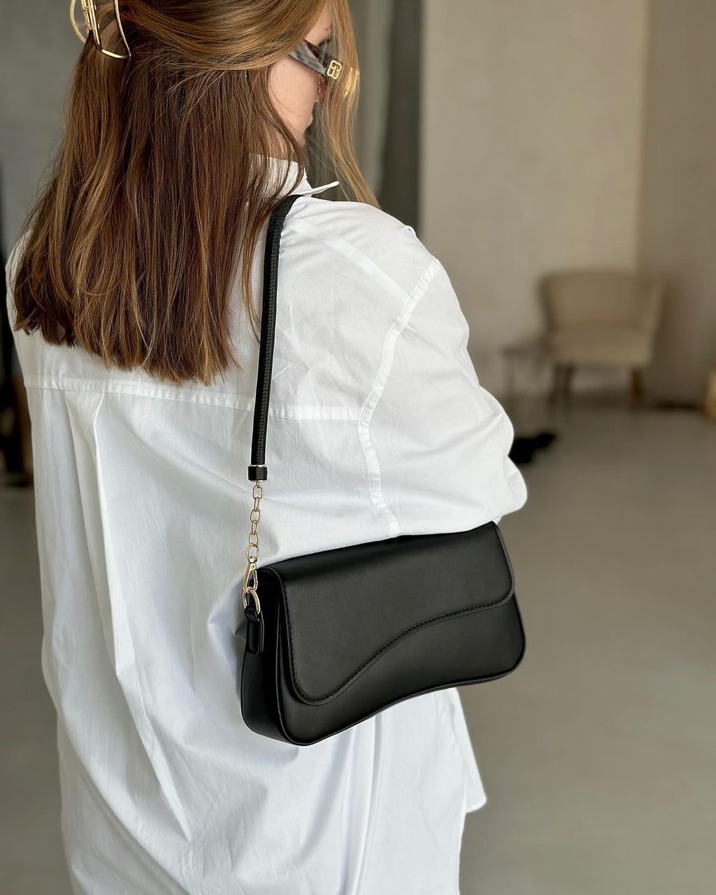 Modern Asymmetrical Flap Shoulder & Crossbody Bag