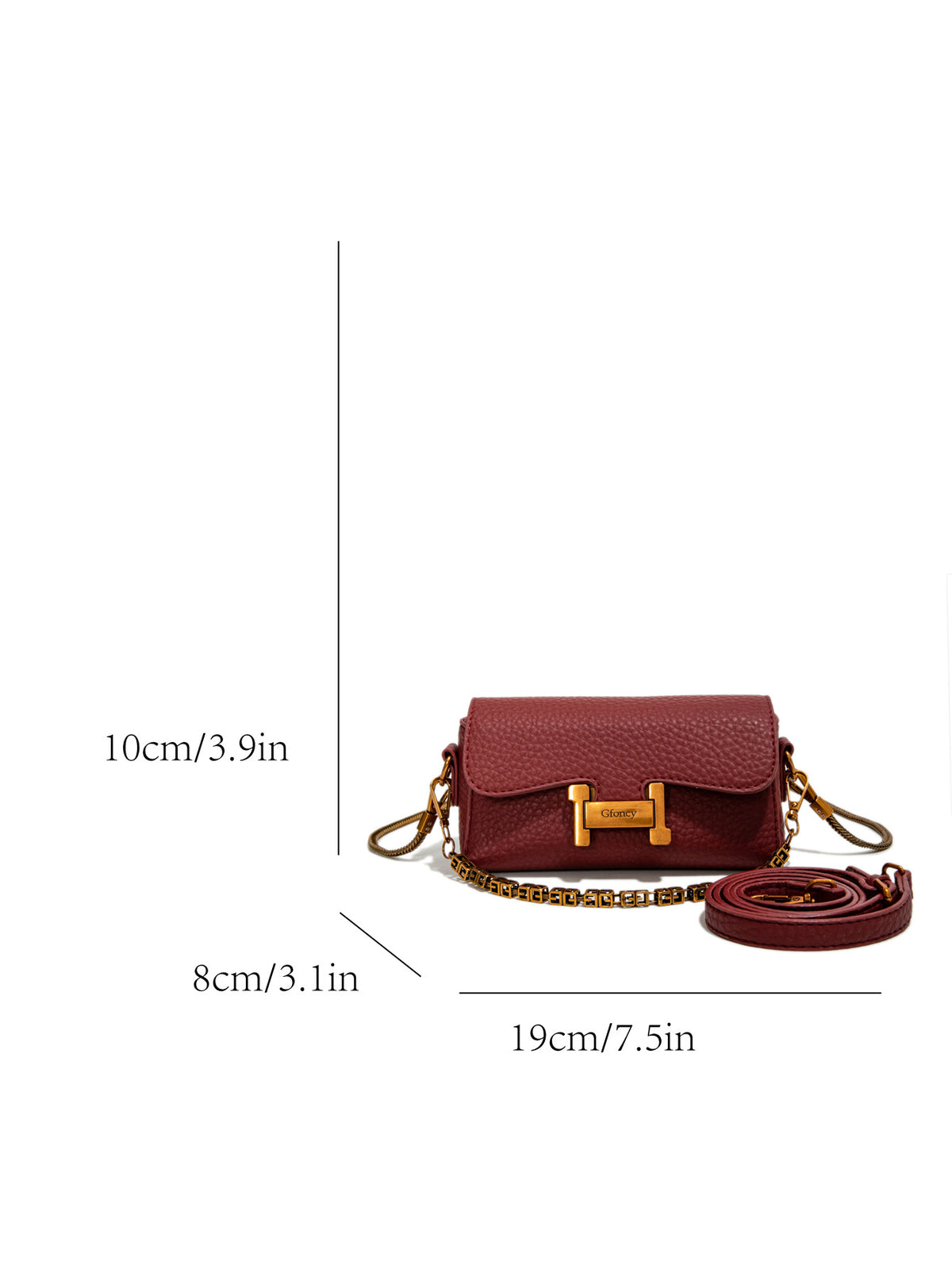 The Gfoncy Textured Geometric Shoulder Bag