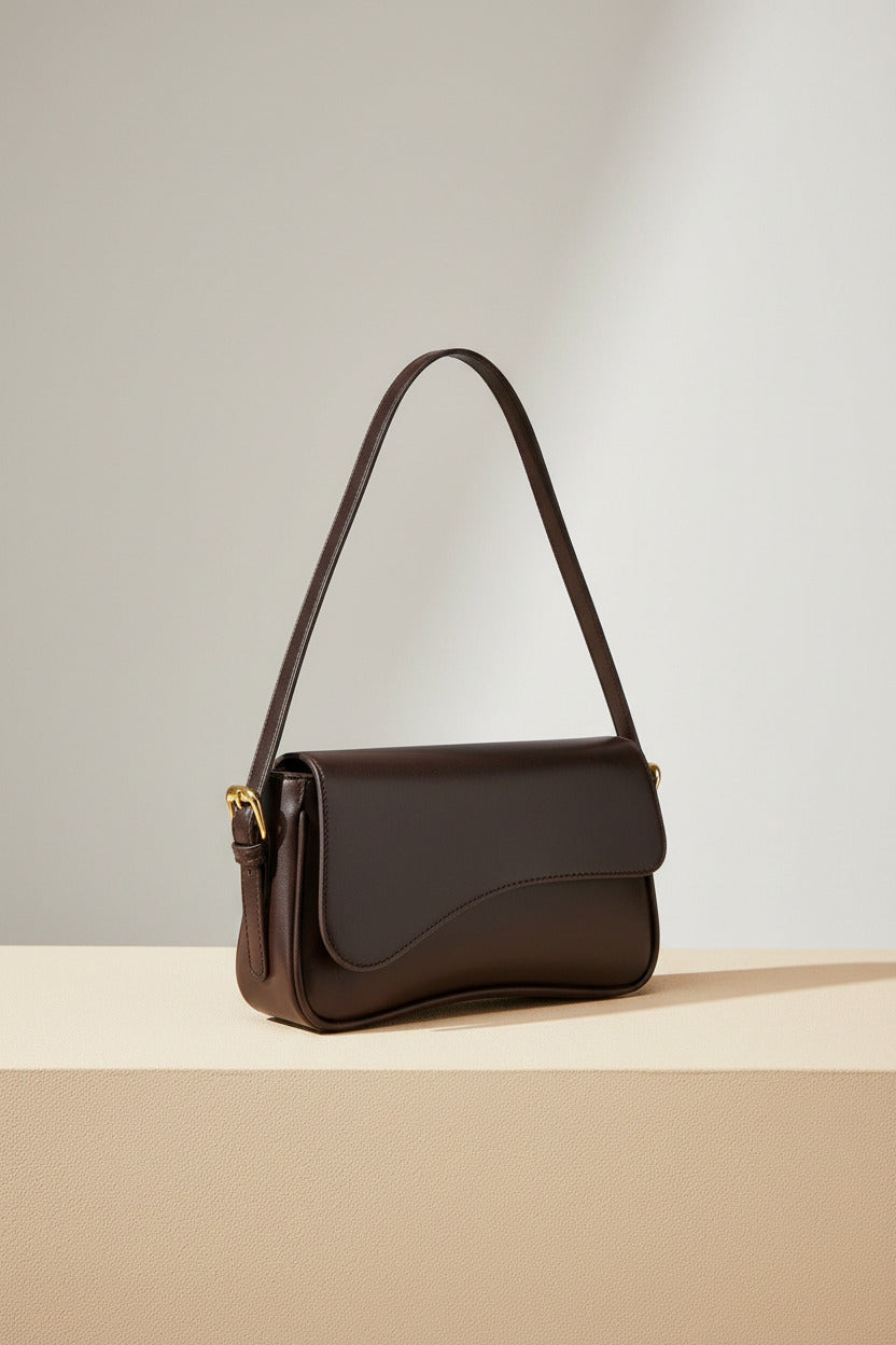 The Espresso Structured Shoulder Bag